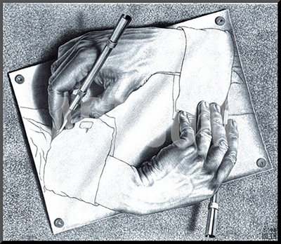 M C Escher Hands